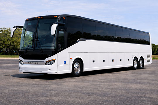 56-passenger charter bus available for charter in Norman, OK